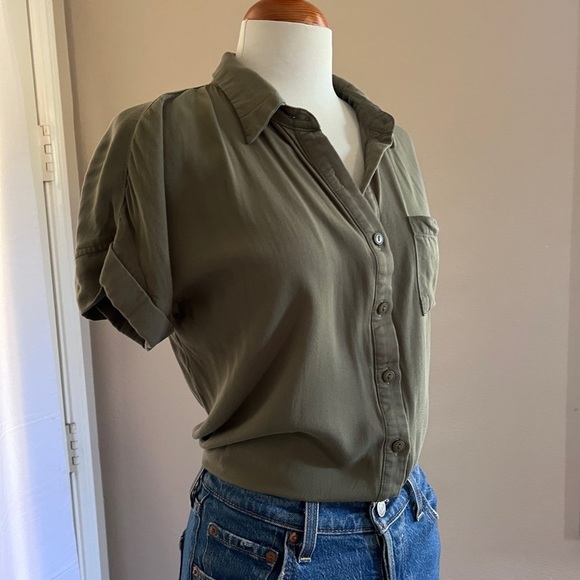 Lulus Olive Green Button Down - Picture 4 of 5
